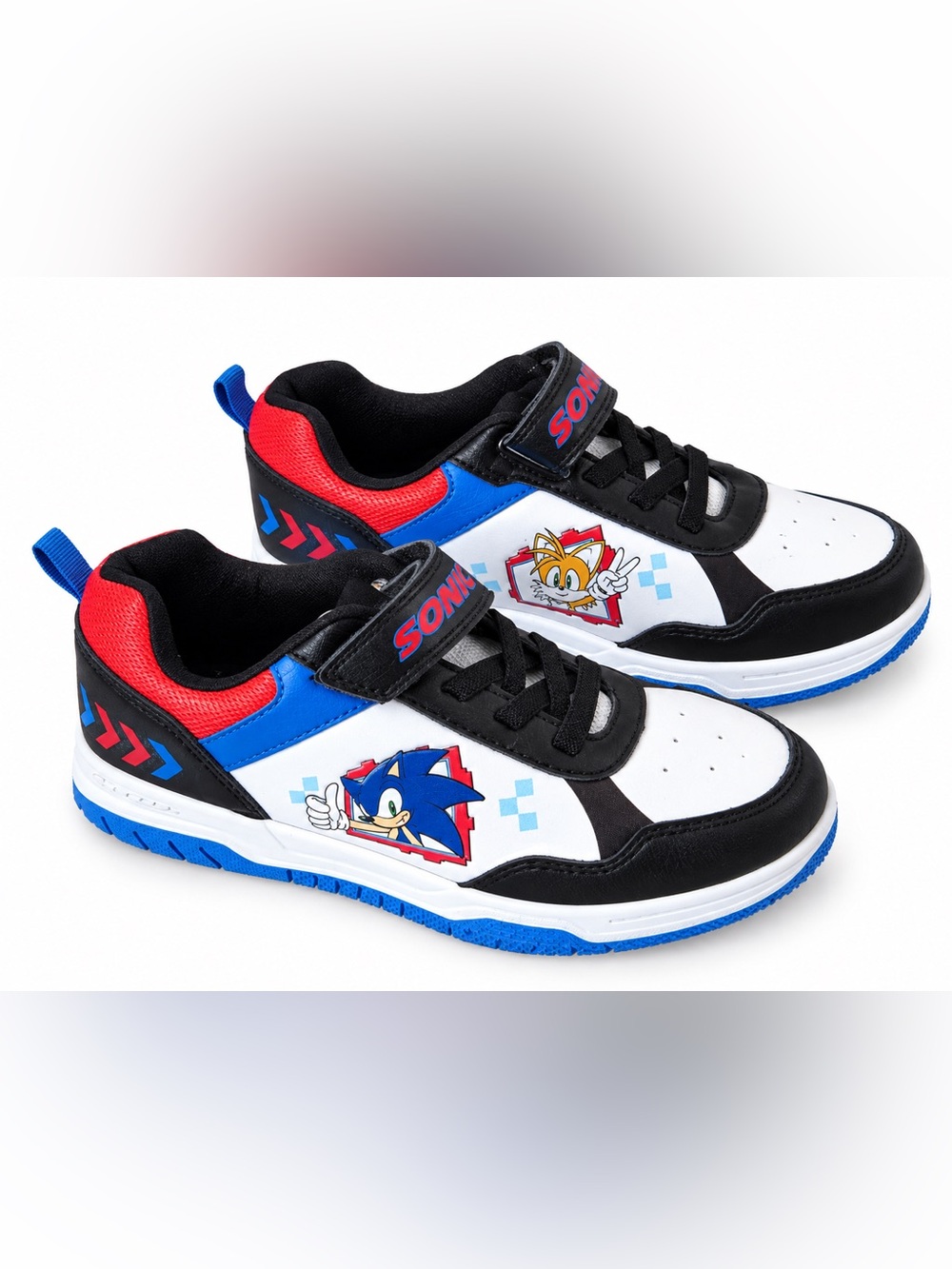 Sonic the Hedgehog Kids Light Up Court Sneakers Shoes Size 3
